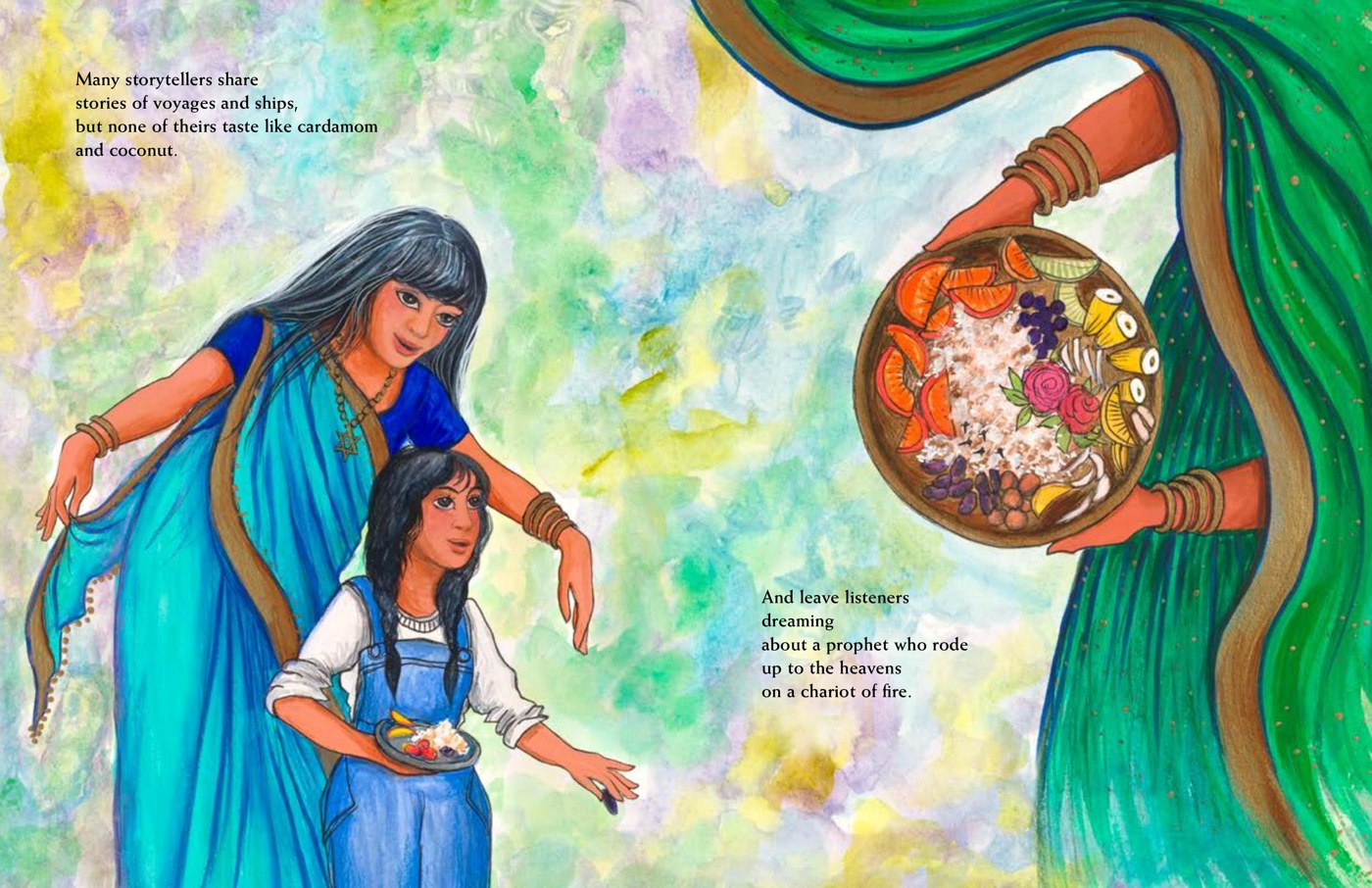 Sample spread from On a Chariot of Fire