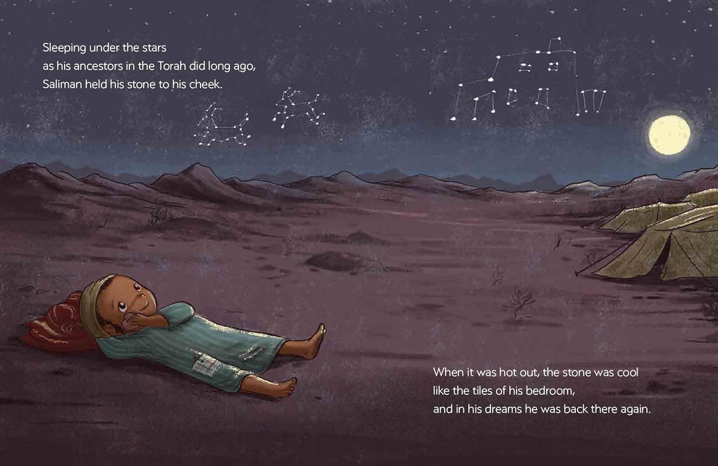 Sample spread from Saliman and the Memory Stone