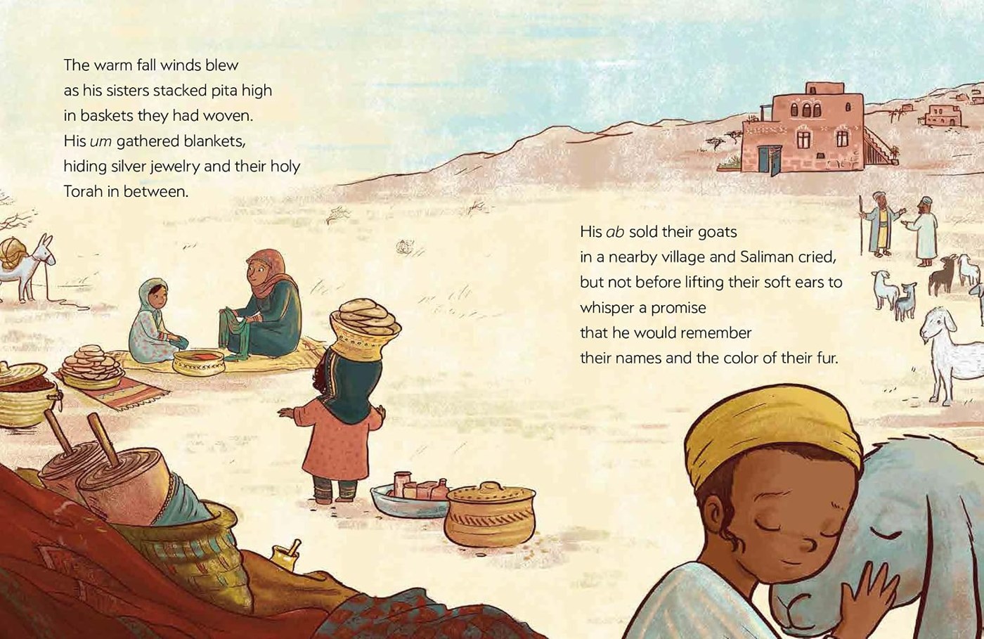 Sample spread from Saliman and the Memory Stone