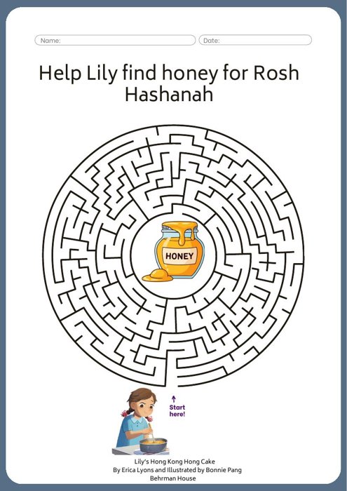 Help Lily Find Honey for Rosh Hashanah (Maze) thumbnail